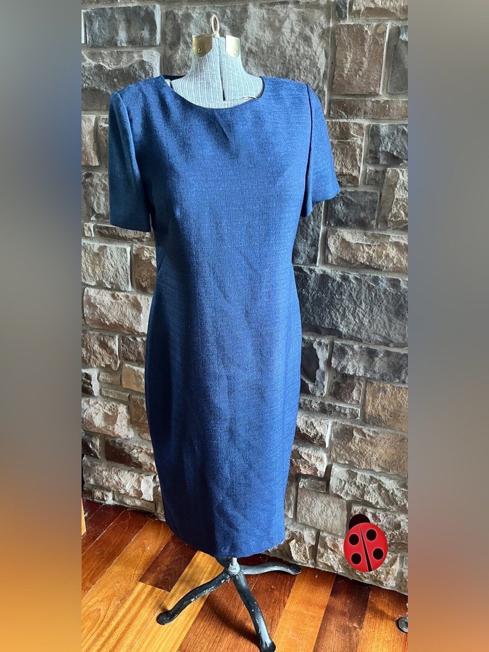 Classic Navy Sheath Dress - Women Size 12